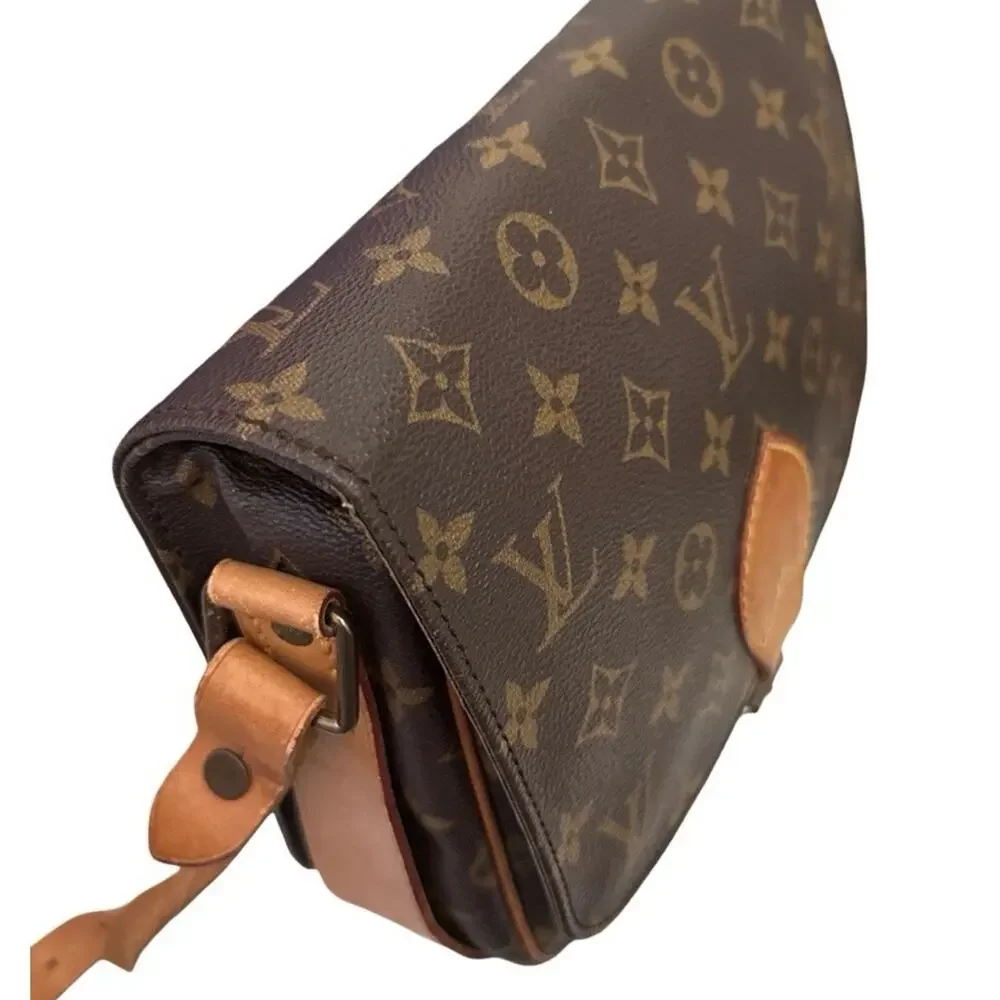 Louis Vuitton Monogram Cartouchiere Crossbody Vintage Brown Leather Shoulder Bag